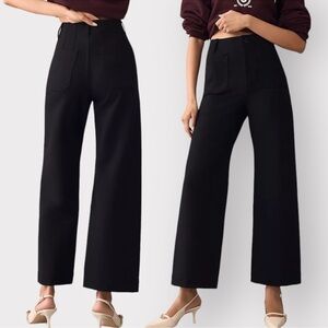 The Colette Wide-Leg Pants by Maeve, Black Size 27